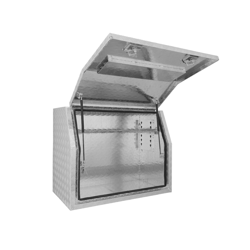 1000 x 530 x 820mm Aluminium Checker Side Opening Ute Tool box 4 Your Truck Ute Trailer Toolbox & Canopy 1058FD