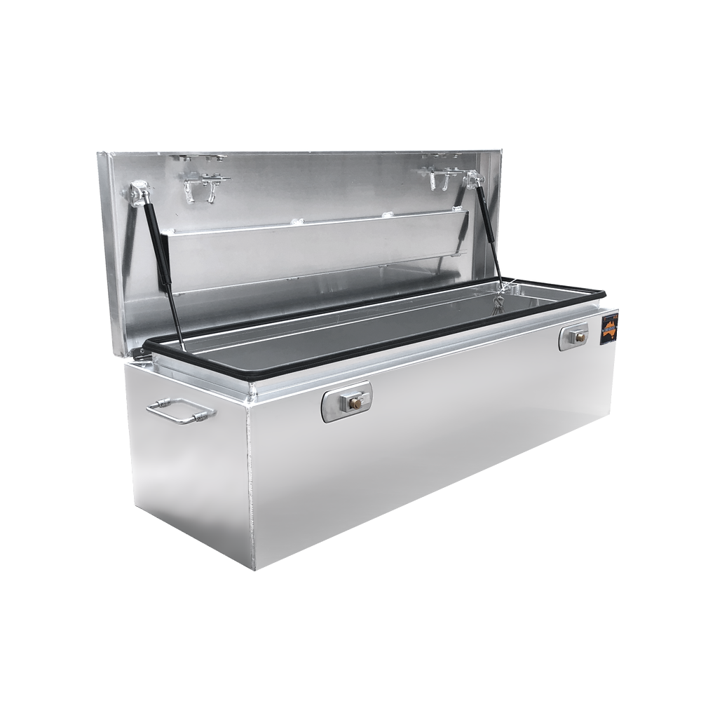 1220 x 400 x 350mm Raw Flat Aluminium Top Opening Ute Tool box 4 Your Truck Ute Trailer Toolbox & Canopy 1243-FP