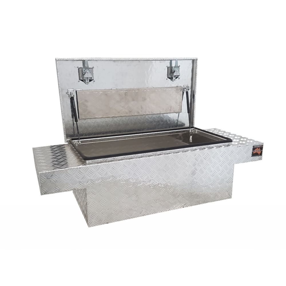 1400 x 530 x 410mm Aluminium Ute Truck Tub Liner Toolbox Wheel Arch Tool Box Lockable 1454A