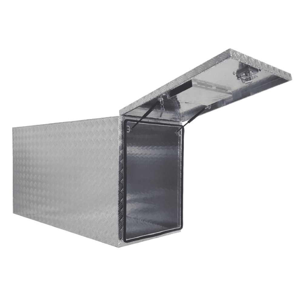 1400 x 580 x 820mm Aluminium Checker Full Side Center Box Caravan Ute Tool Box Truck Cab Trailer Toolbox 1458CB