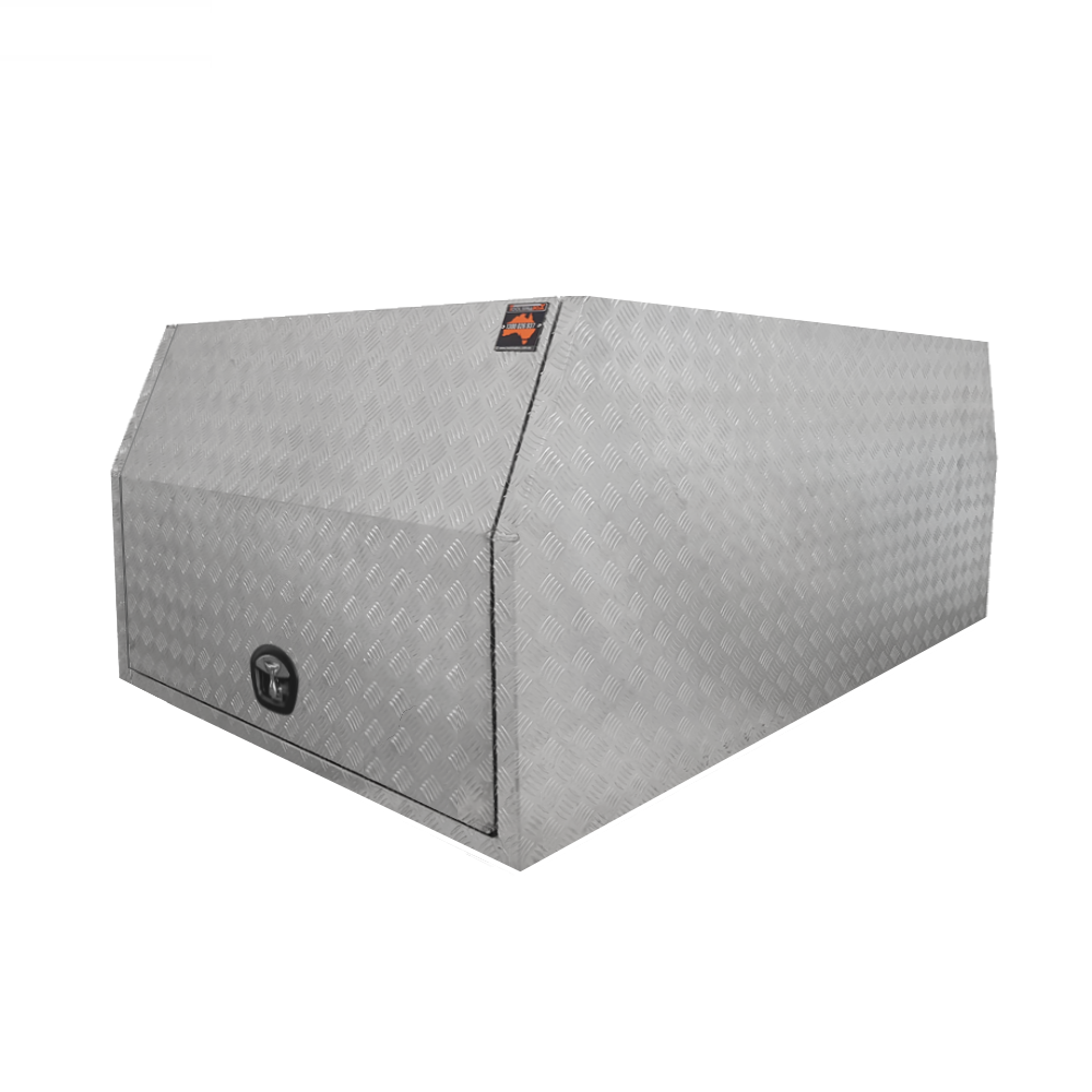 1770 x 1200 x 820mm Aluminium Checker Full Side Part Canopy Tool Box Ute Truck Trailer Toolbox Storage Gullwing Shelving 1718C