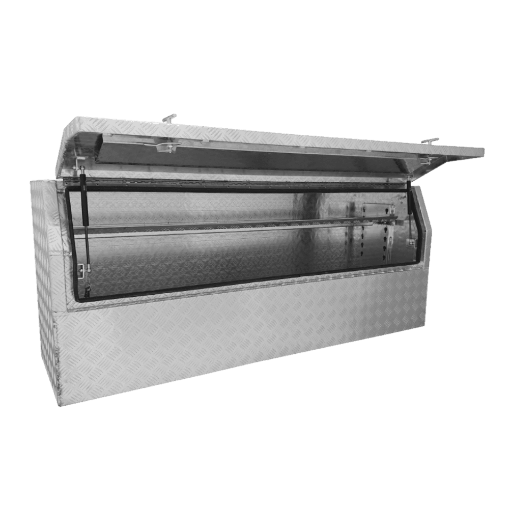 1700 x 500 x 700mm Aluminium Checker 3/4 Half Side Opening Ute Tool Box Truck Trailer Toolbox Shelving 1757HD