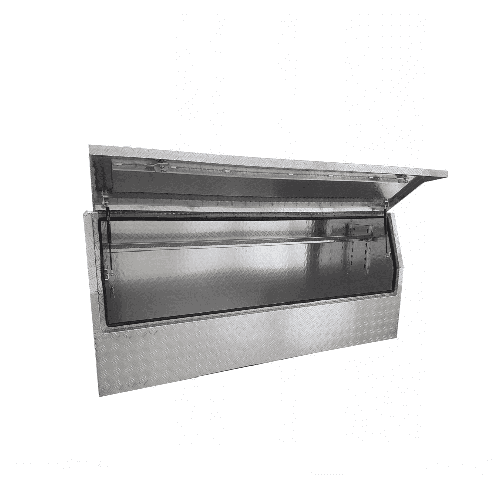 1700 x 600 x 820mm Aluminium Checker 3/4 Half Side Opening Ute Tool Box Truck Trailer Toolbox Shelving 1768HD