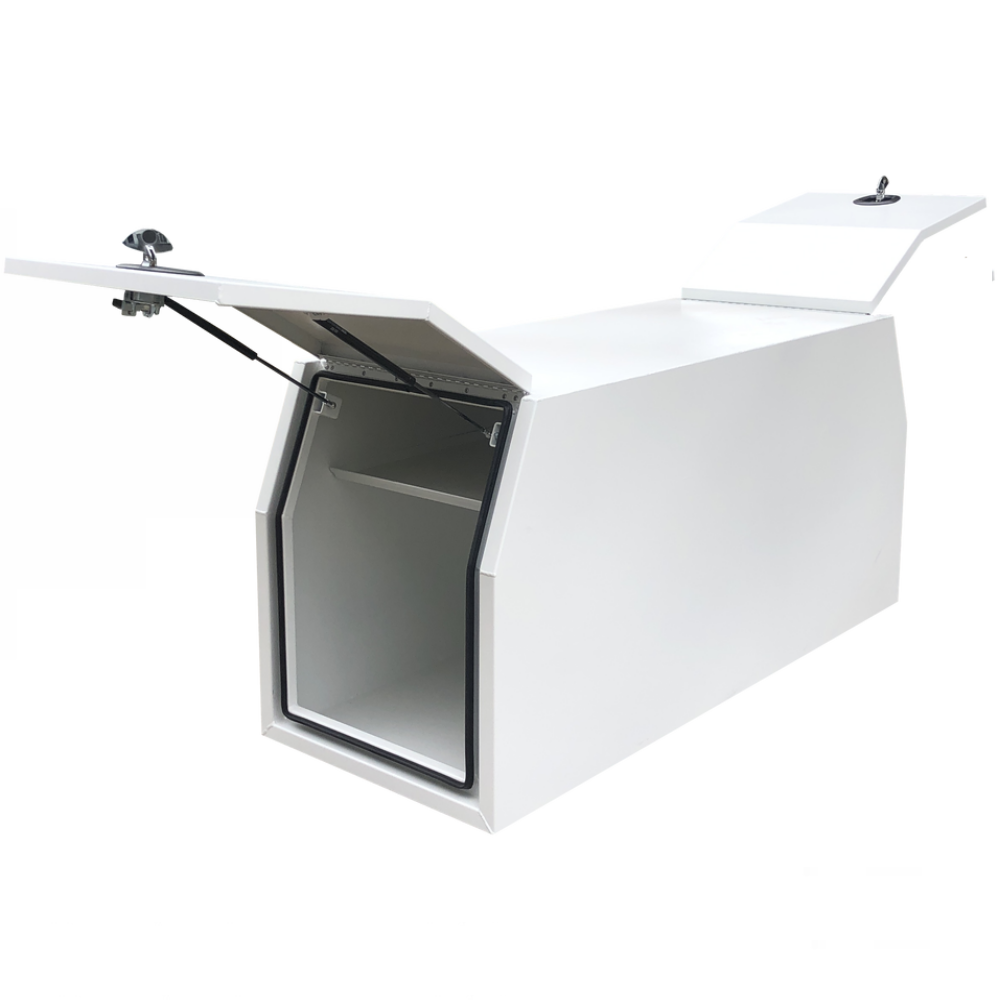 1780 x 700 x 820mm White Flat Aluminium Ute Tool Box Truck Trailer Full Lid Part Canopy Toolbox 1778C-W