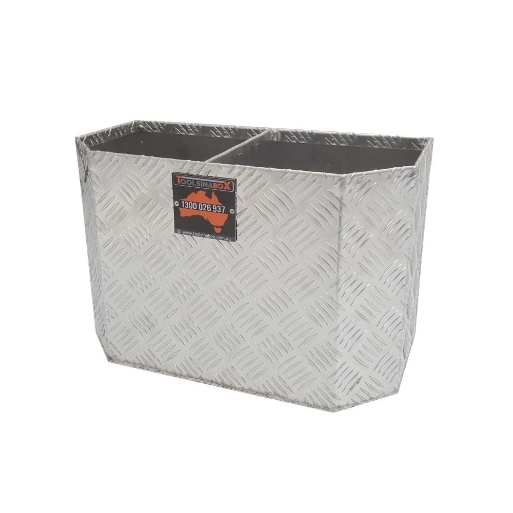 450 x 230 x 300mm Aluminium Checker Camping Camper 4x4 Ute Truck Acetylene Oxy Gas Bottle Holder with Divider 423