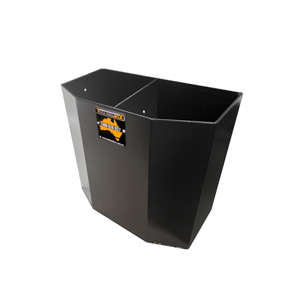 450 x 230 x 380mm Aluminium Flat Black Camping 4x4 Ute Truck Acetylene Oxy Gas Bottle Holder with Divider 423D-B