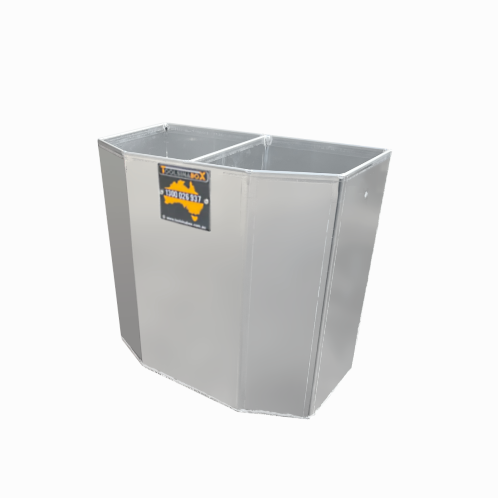 450 x 230 x 380mm Aluminium Flat Plate Camping 4x4 Ute Truck Acetylene Oxy Gas Bottle Holder with Divider 423D-FP