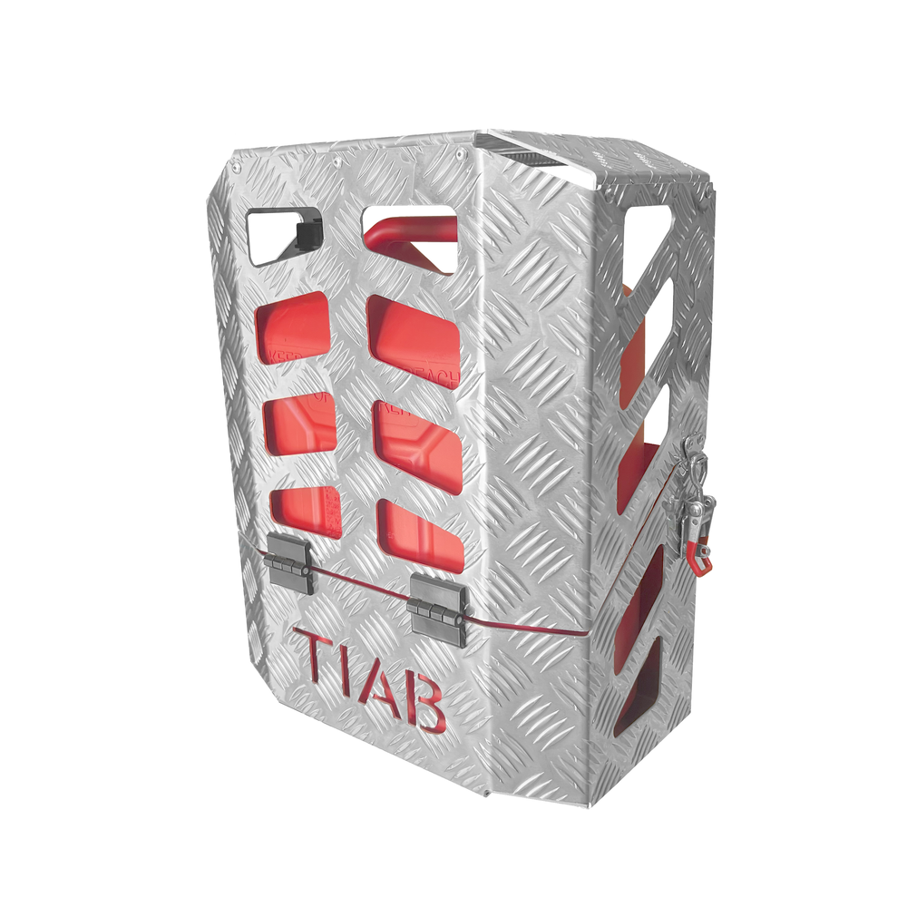 400 x 220 x 500mm Checker Aluminium Ute Camping Camper Jerry Can Bottle Holder Pad lockable Tool Box 425-CP