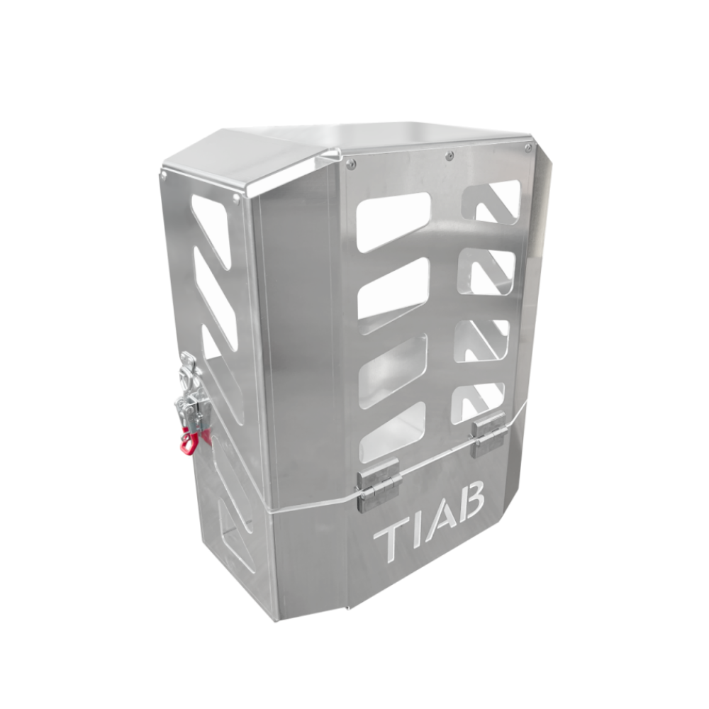 400 x 220 x 500mm Flat Aluminium Ute Camping Camper Jerry Can Bottle Holder Pad lockable Tool Box 425-FP