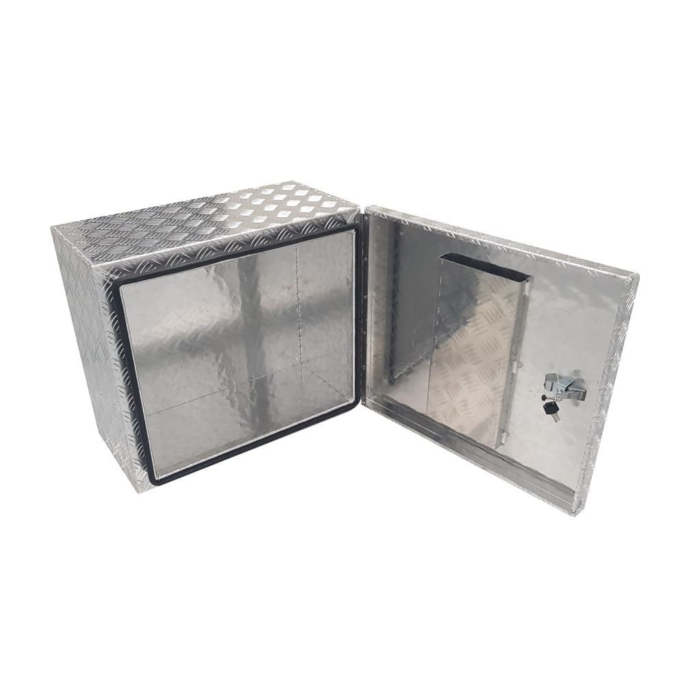 610 x 330 x 540mm Aluminium Checker Ute Toolbox Trailer Camper Caravan Generator Tool Box for Honda 2kva 635