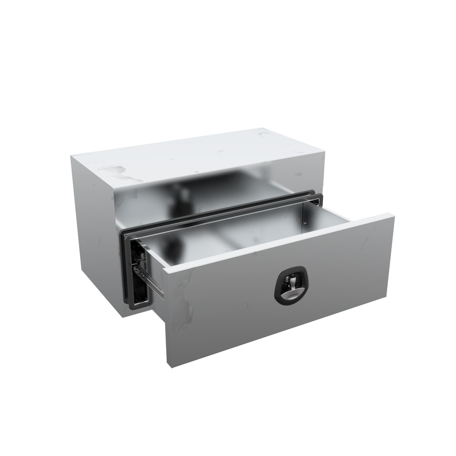 900 x 500 x 500mm Raw Flat Aluminium Under Tray Slide Drawer Body Tool box Truck Storage Toolbox 955UBD-FP