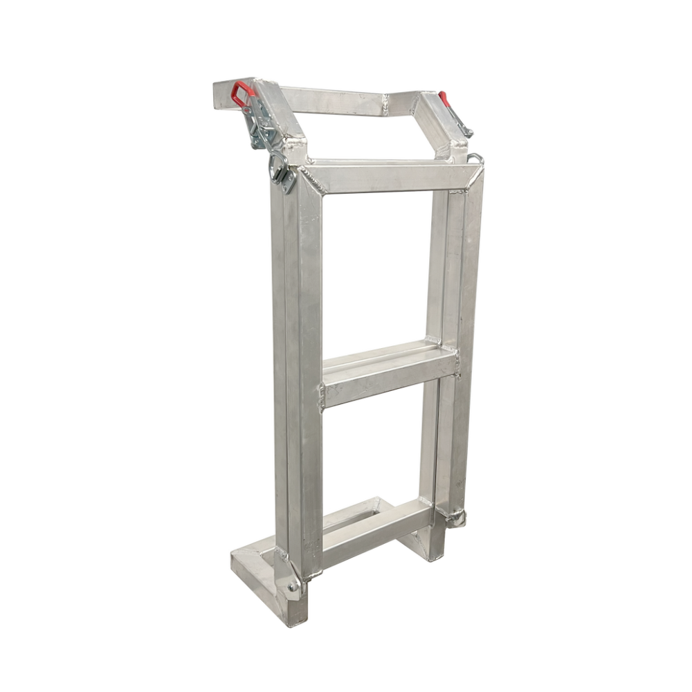 Ute Truck Toolbox Canopy Raw Aluminium Boltable Foldable Ladder FLD-LDR-FP