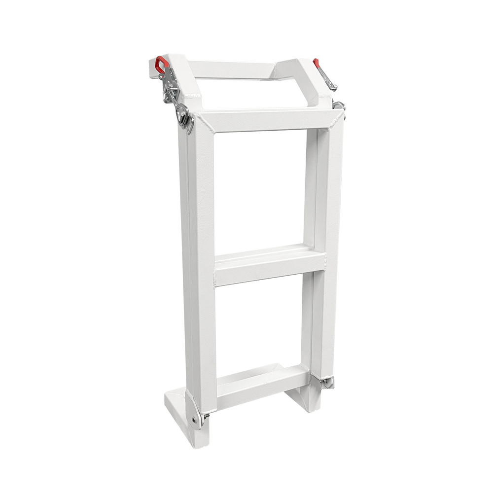 Ute Truck Toolbox Canopy White Aluminium Boltable Foldable Ladder FLD-LDR-W
