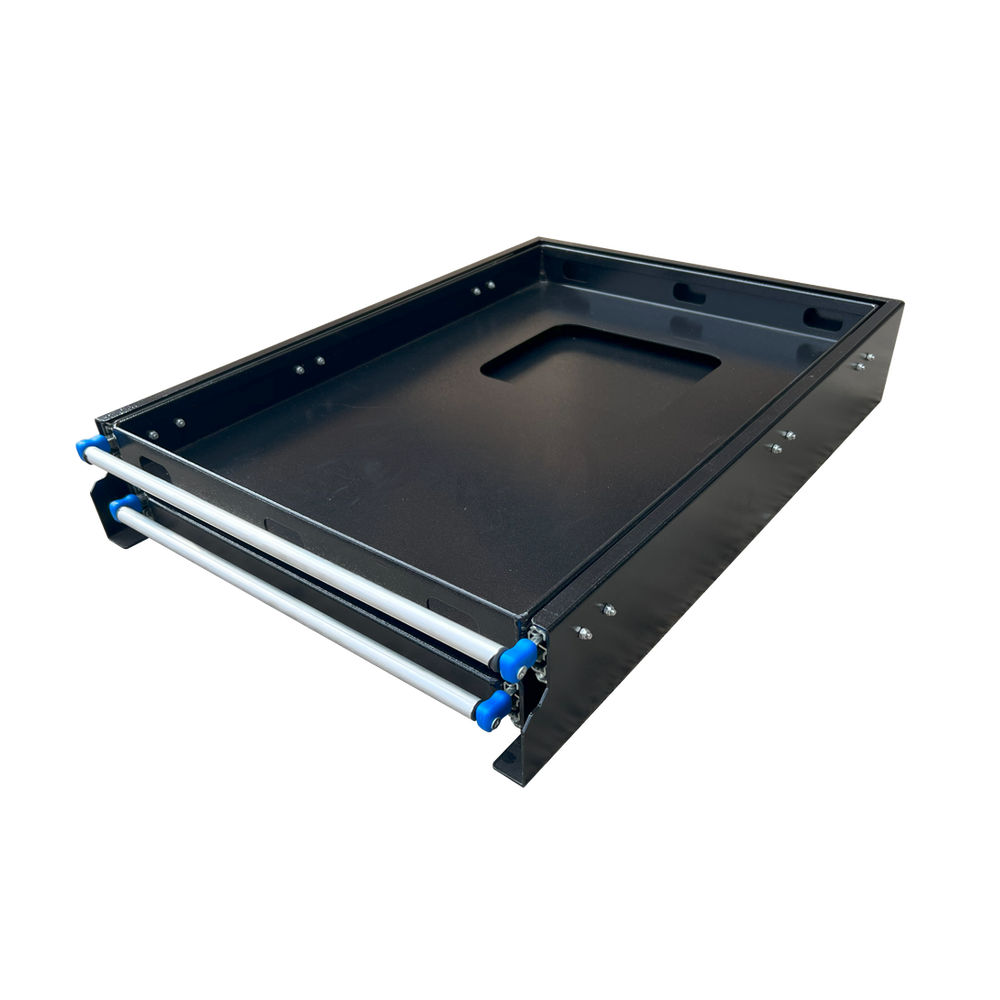 Black Fridge Slide with Slide Out Chopping Board Bar Latch FRIDGE-SLD-BK