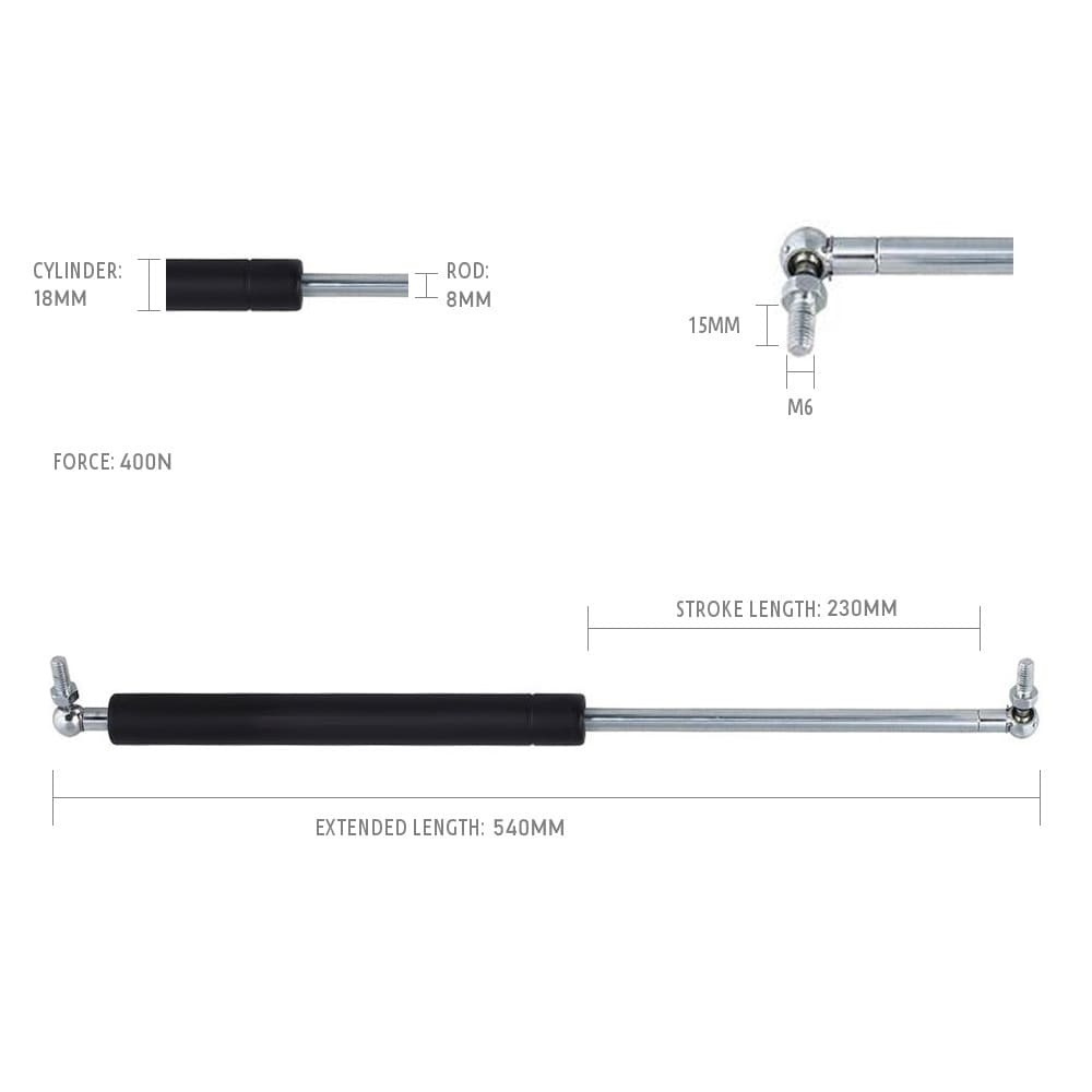 Gas Strut 230-540/400N GS230-540-400N