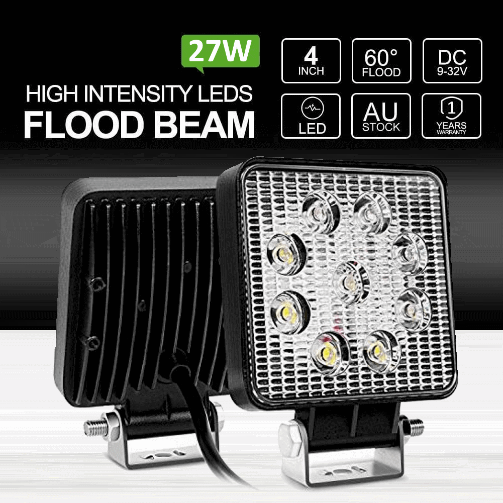 27W LED Work Light FLOOD Bar 12V 24V Car Ute Boat Toolbox Camping Light